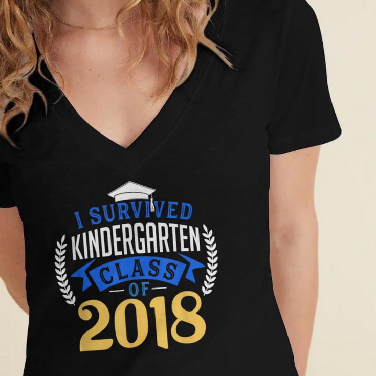 Pre School Graduation Shirts Graduate Grad 2018 Women's Jersey Short Sleeve Deep V-Neck Tshirt