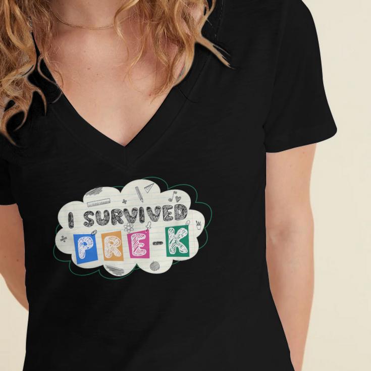 Pre School Graduation Shirts Graduate Grad Pre-K PreK Women's Jersey Short Sleeve Deep V-Neck Tshirt