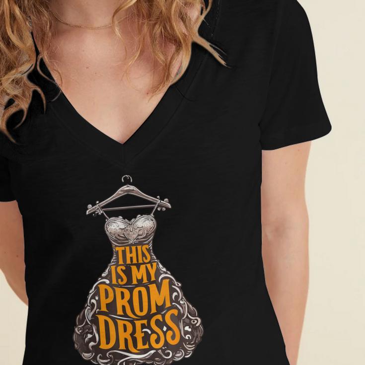 Prom Dress Prom Night Graduation Women's Jersey Short Sleeve Deep V-Neck Tshirt