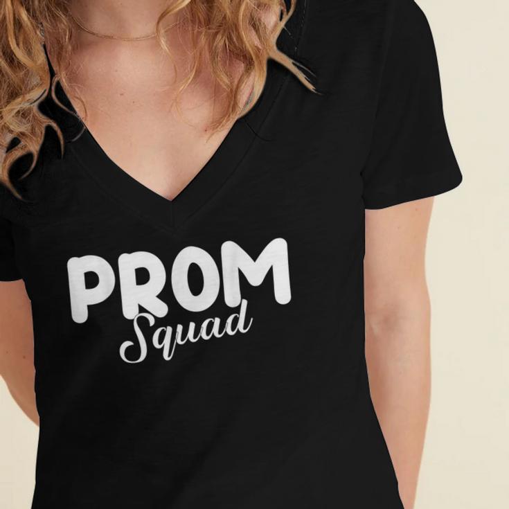 Prom Squad Tshirt 2023 Prom Graduation Class Of 2032 Women's Jersey Short Sleeve Deep V-Neck Tshirt