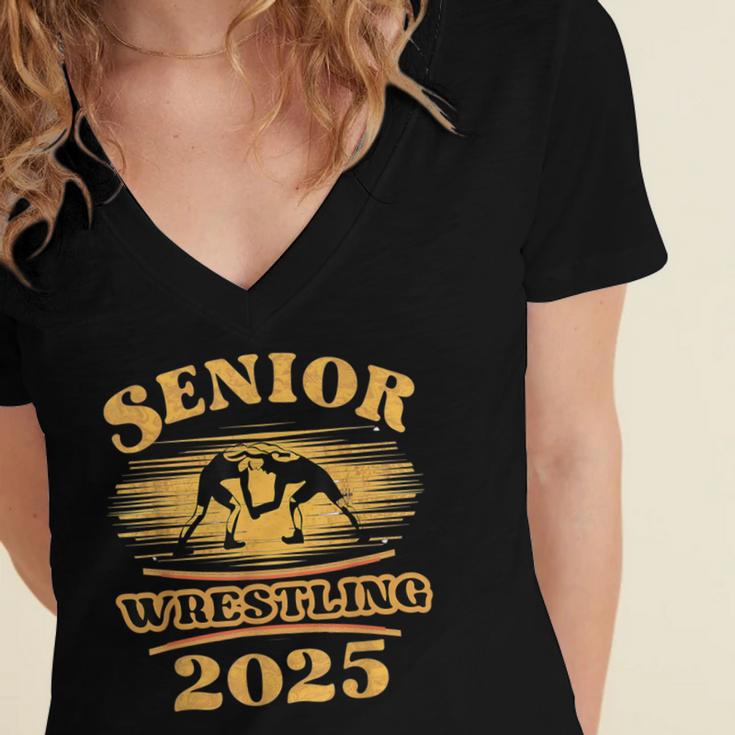 Proud Wrestler Graduation Apparel For Supporters And Seniors Women's Jersey Short Sleeve Deep V-Neck Tshirt