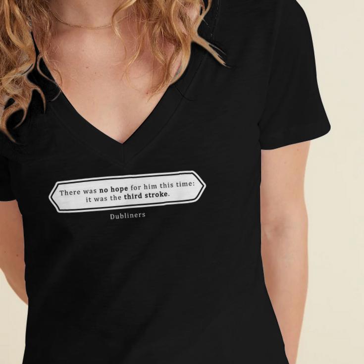 Must Read Book Quote Dubliners James Joyce Women's Jersey Short Sleeve Deep V-Neck Tshirt Must Read Book Quote Dubliners James Joyce Women's Jersey Short Sleeve Deep V-Neck Tshirt