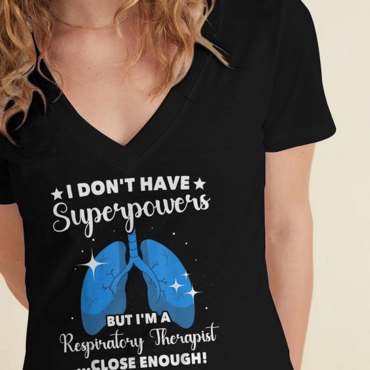 RT School Graduation Respiratory Therapist Women's Jersey Short Sleeve Deep V-Neck Tshirt