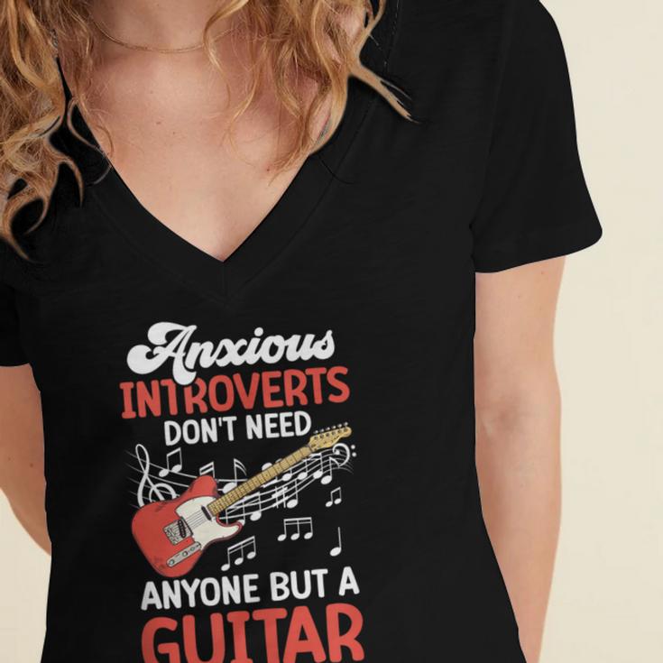 Sarcastic Introvert Need Guitar Sad Song Introvert Guitarist Women's Jersey Short Sleeve Deep V-Neck Tshirt Sarcastic Introvert Need Guitar Sad Song Introvert Guitarist Women's Jersey Short Sleeve Deep V-Neck Tshirt