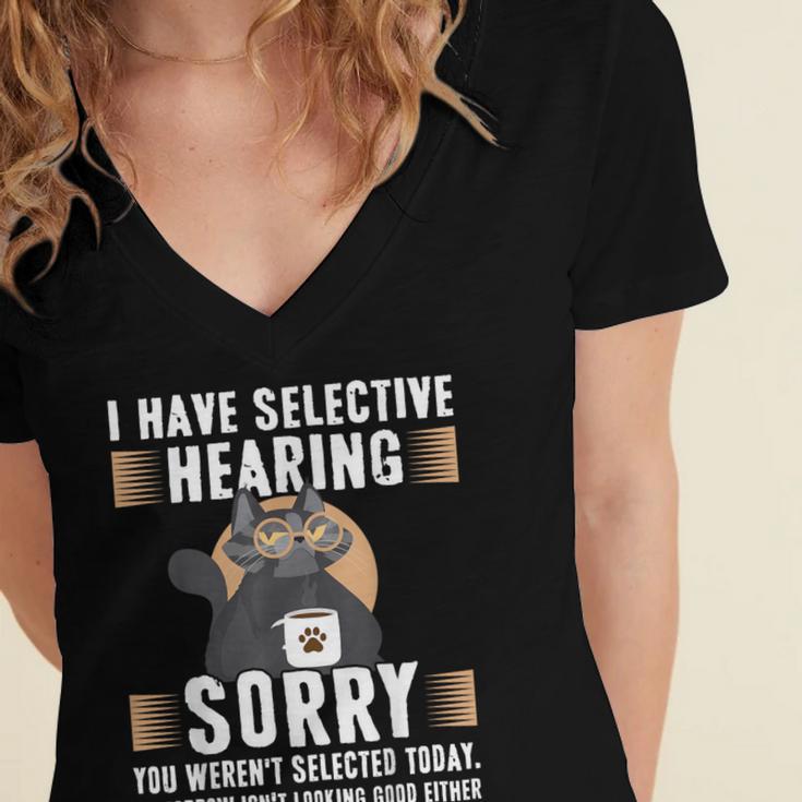 Sarcastic Joke For Introvert And Anti-Social Women's Jersey Short Sleeve Deep V-Neck Tshirt