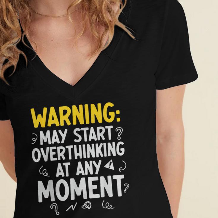 Sarcastic Saying For Overthinkers Introverts Women's Jersey Short Sleeve Deep V-Neck Tshirt Sarcastic Saying For Overthinkers Introverts Women's Jersey Short Sleeve Deep V-Neck Tshirt