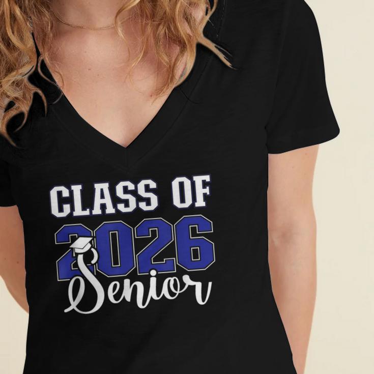 Senior 2026 Class Of 2026 Graduation 2026 Women's Jersey Short Sleeve Deep V-Neck Tshirt