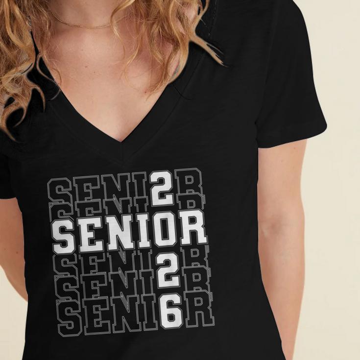 Senior 2026 Class Of 2026 Seniors Graduation 2026 Senior 26 Women's Jersey Short Sleeve Deep V-Neck Tshirt