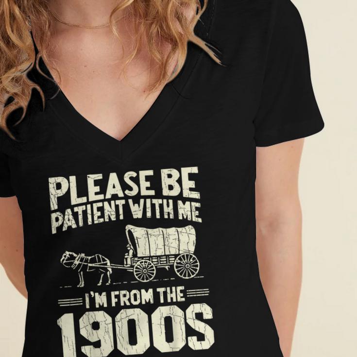 Shirt Please Be Patient I'm From The 1900s Over Women's Jersey Short Sleeve Deep V-Neck Tshirt Shirt Please Be Patient I'm From The 1900s Over Women's Jersey Short Sleeve Deep V-Neck Tshirt