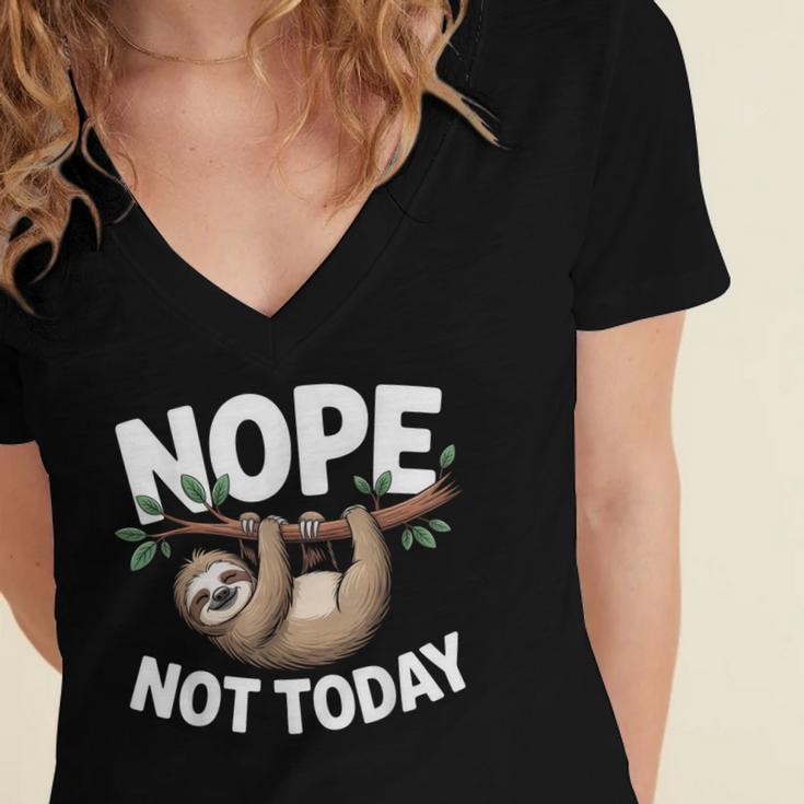 Sloth Shirts Cute Introvert Nope Not Today Sloth Women's Jersey Short Sleeve Deep V-Neck Tshirt Sloth Shirts Cute Introvert Nope Not Today Sloth Women's Jersey Short Sleeve Deep V-Neck Tshirt