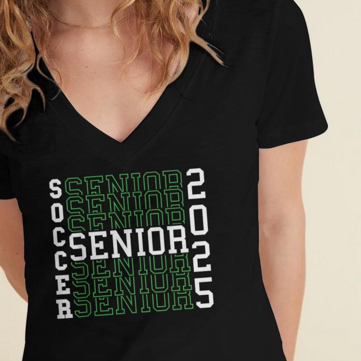Soccer Senior Night Soccer Senior 2025 Graduation 45 Women's Jersey Short Sleeve Deep V-Neck Tshirt