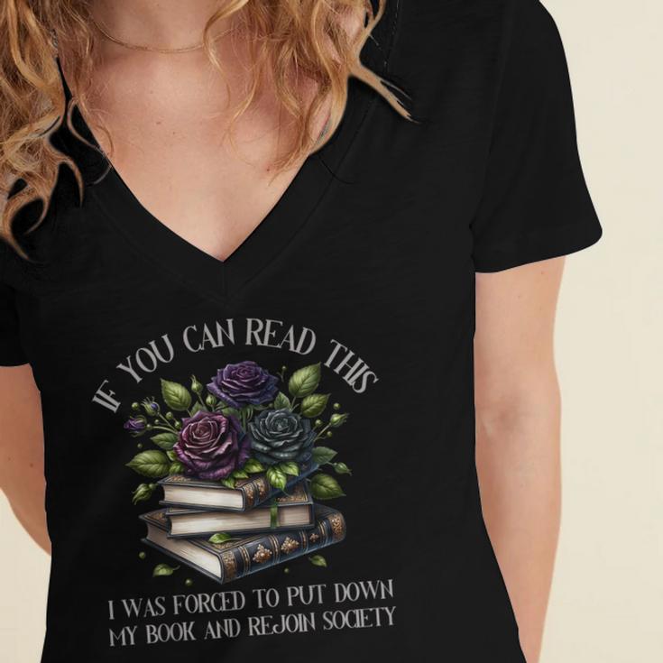 Spicy Books Put Down My Book Dark Romance Merch Bookish Women's Jersey Short Sleeve Deep V-Neck Tshirt Spicy Books Put Down My Book Dark Romance Merch Bookish Women's Jersey Short Sleeve Deep V-Neck Tshirt