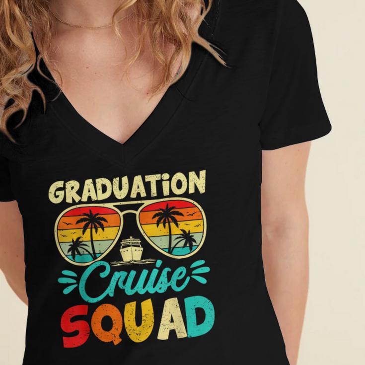 Summer Vacation Graduation Cruise Squad 2026 Matching Women's Jersey Short Sleeve Deep V-Neck Tshirt