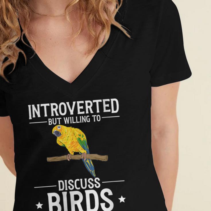Sun Conure Introvert Parrot Bird Sun Conure Women's Jersey Short Sleeve Deep V-Neck Tshirt Sun Conure Introvert Parrot Bird Sun Conure Women's Jersey Short Sleeve Deep V-Neck Tshirt