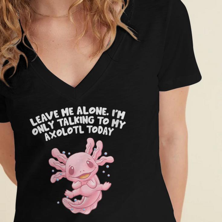 Im Only Talking To My Axolotl Today Salamander Introvert Women's Jersey Short Sleeve Deep V-Neck Tshirt Im Only Talking To My Axolotl Today Salamander Introvert Women's Jersey Short Sleeve Deep V-Neck Tshirt