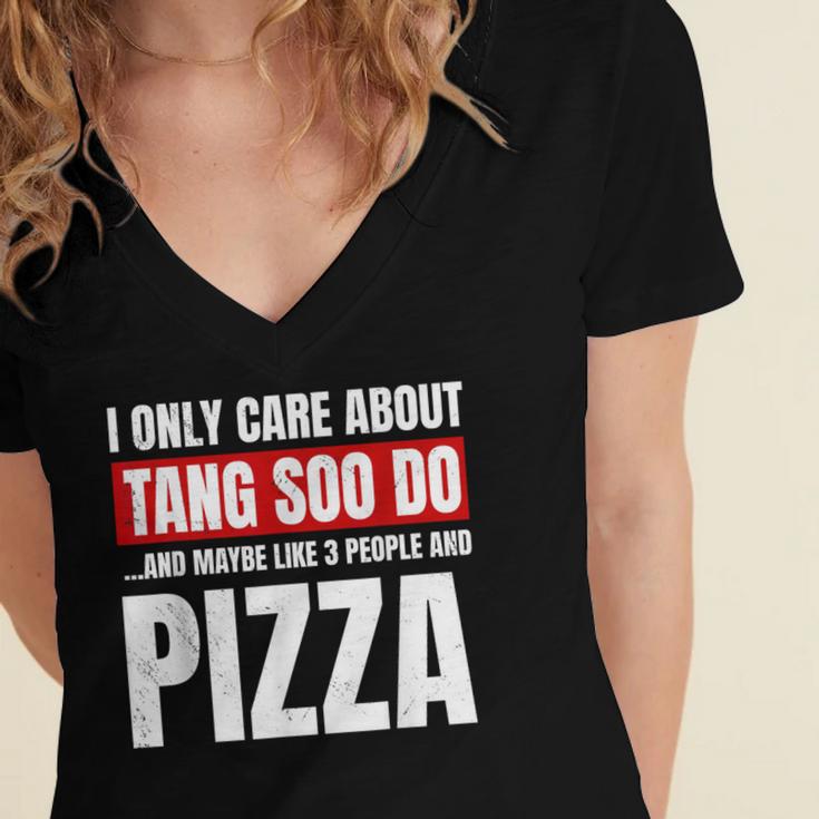 Tang Soo Do Sparring Martial Artist Karate Master Introvert Women's Jersey Short Sleeve Deep V-Neck Tshirt