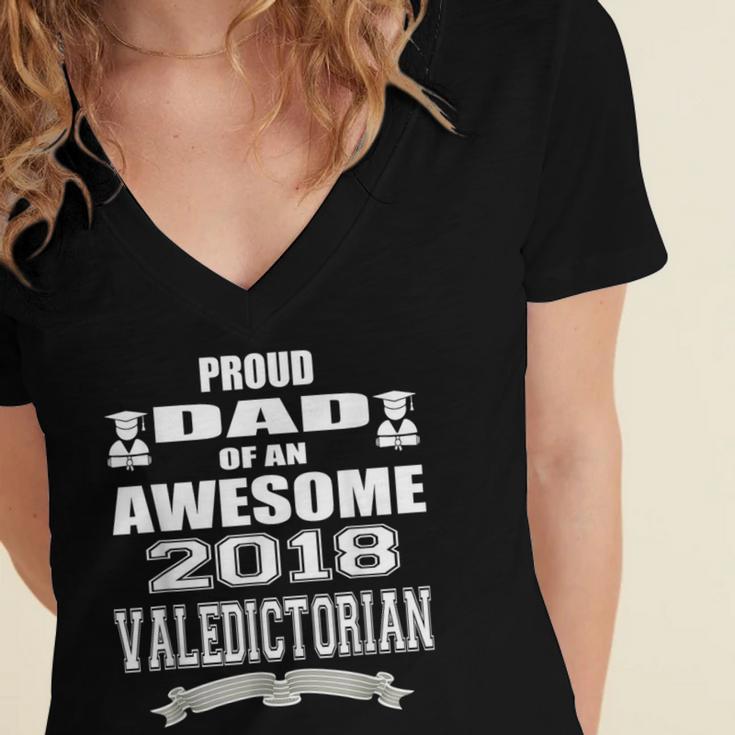 Valedictorian ScholarShirt Graduation Speech Idea Women's Jersey Short Sleeve Deep V-Neck Tshirt