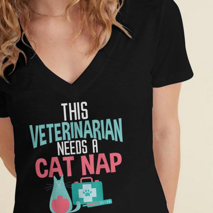 Veterinarian Graduation T-Shirt Men Women Humor Women's Jersey Short Sleeve Deep V-Neck Tshirt