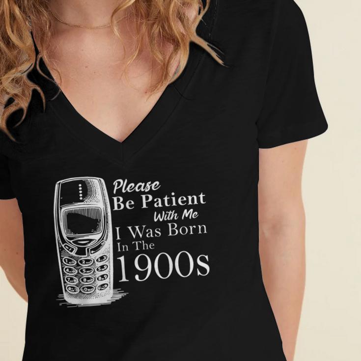 Vintage Birthday Seniors I'm From The 1900s Women's Jersey Short Sleeve Deep V-Neck Tshirt