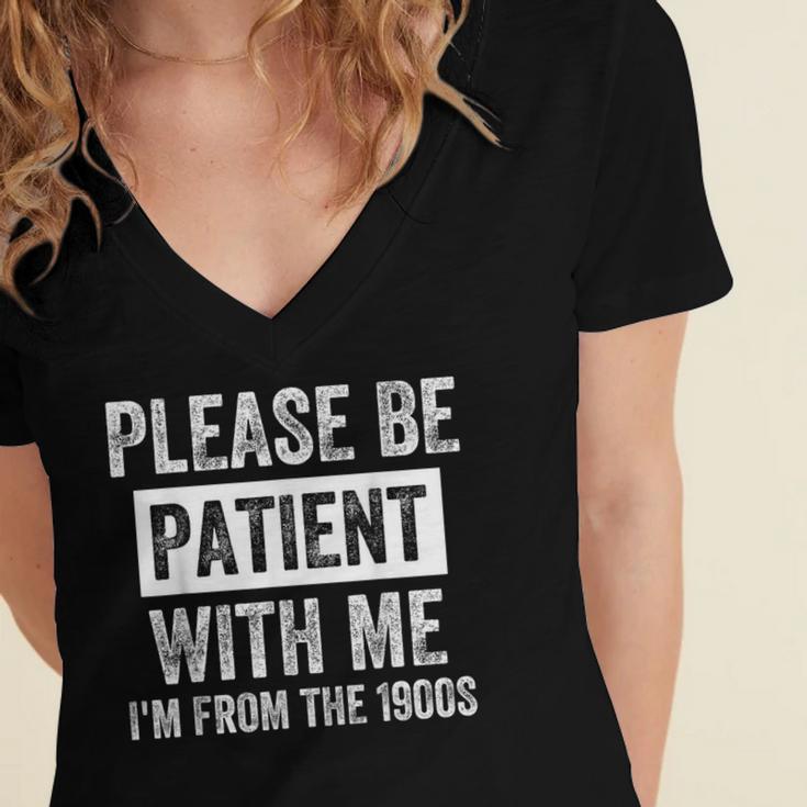 Vintage I'm From The 1900s Retro Men Women Women's Jersey Short Sleeve Deep V-Neck Tshirt