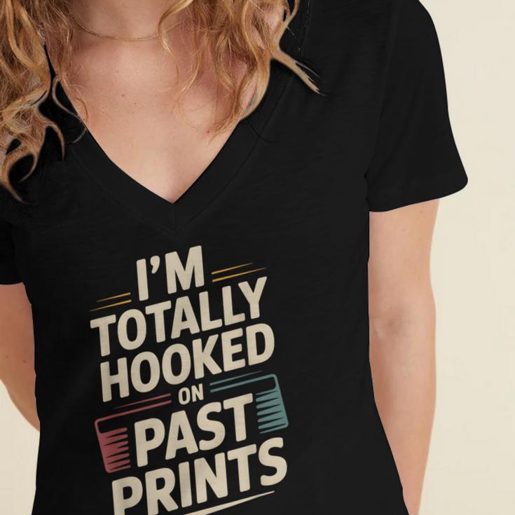 Vintage Label Collectors Ephemera Enthusiasts Nostalgia Fans Women's Jersey Short Sleeve Deep V-Neck Tshirt