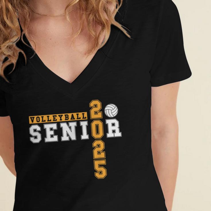 Volleyball Senior Night Volleyball Senior 2025 Graduation 8 Women's Jersey Short Sleeve Deep V-Neck Tshirt