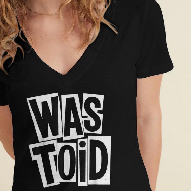 Wastoid 80s Slang Retro Teen Quote Gen X Nostalgia Women's Jersey Short Sleeve Deep V-Neck Tshirt Wastoid 80s Slang Retro Teen Quote Gen X Nostalgia Women's Jersey Short Sleeve Deep V-Neck Tshirt