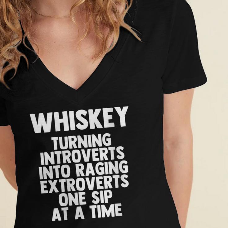 Whiskey Lovers Extrovert Quote Introvert Alcohol Drink Humor Women's Jersey Short Sleeve Deep V-Neck Tshirt Whiskey Lovers Extrovert Quote Introvert Alcohol Drink Humor Women's Jersey Short Sleeve Deep V-Neck Tshirt