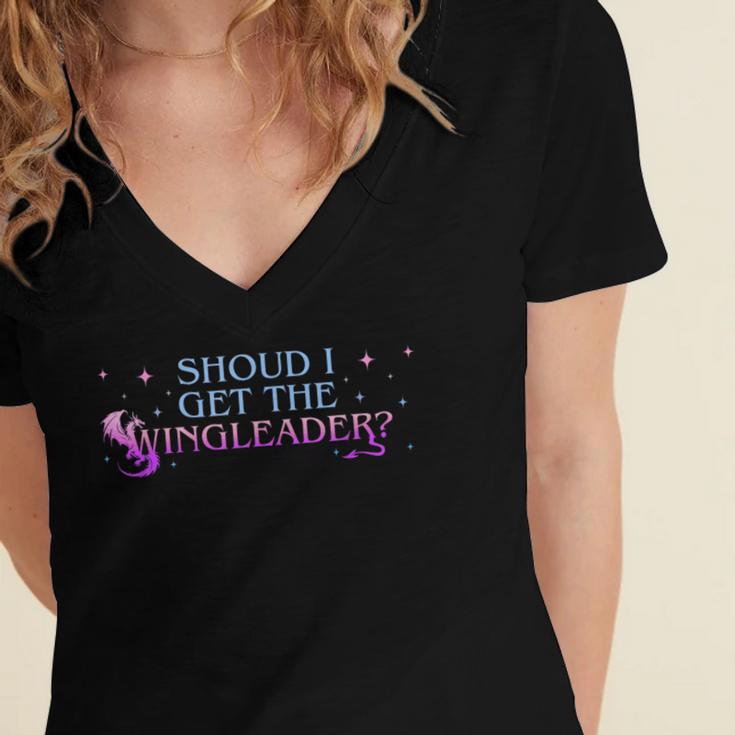 Should I Get The Wingleader Dragon Lover Book Lover Quote Women's Jersey Short Sleeve Deep V-Neck Tshirt