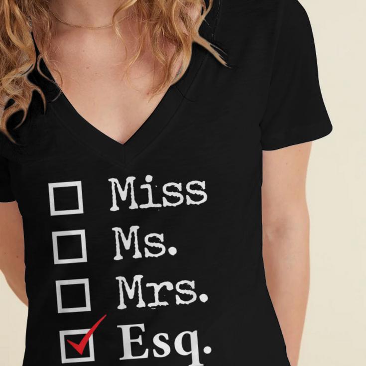 Women Lawyer Attorney Law School Graduation Lawyer Women's Jersey Short Sleeve Deep V-Neck Tshirt