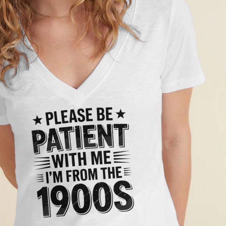 1900s Generation – Nostalgia Graphic Women's Jersey Short Sleeve Deep V-Neck Tshirt