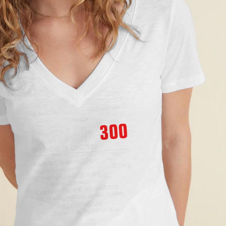 1970's Lemon Labs Quaalude 300 Label Reproduction Nostalgia Premium Tri-Blend Women's Jersey Short Sleeve Deep V-Neck Tshirt