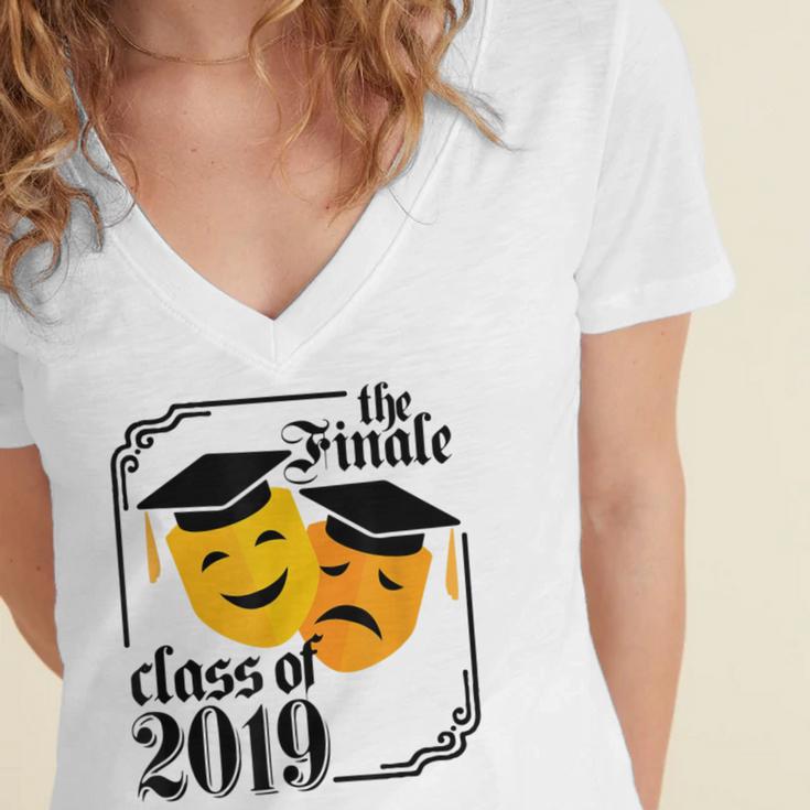 2020 Graduation Shirt Theater Drama Tshirt Senior Women's Jersey Short Sleeve Deep V-Neck Tshirt