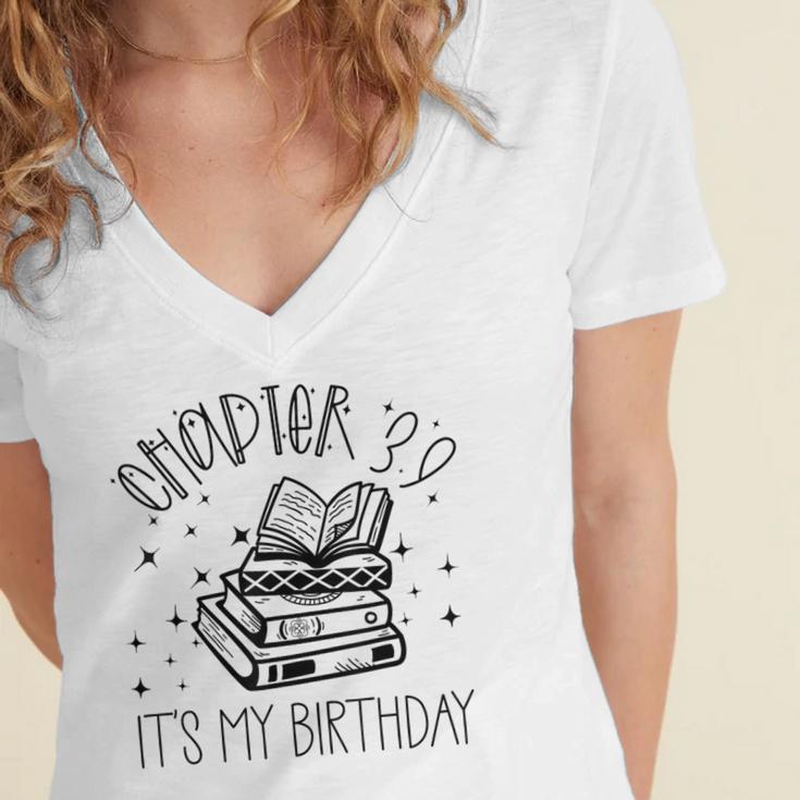 39th Birthday Women Book Lovers Chapter 39 Its My Birthday Women's Jersey Short Sleeve Deep V-Neck Tshirt 39th Birthday Women Book Lovers Chapter 39 Its My Birthday Women's Jersey Short Sleeve Deep V-Neck Tshirt