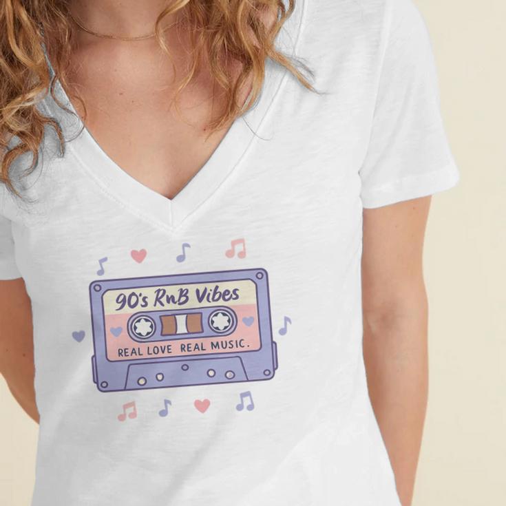 90s RNB Vibes Cassette – Retro Music Nostalgia RNB Cassette Premium Tri-Blend Women's Jersey Short Sleeve Deep V-Neck Tshirt 90s RNB Vibes Cassette – Retro Music Nostalgia RNB Cassette Premium Tri-Blend Women's Jersey Short Sleeve Deep V-Neck Tshirt