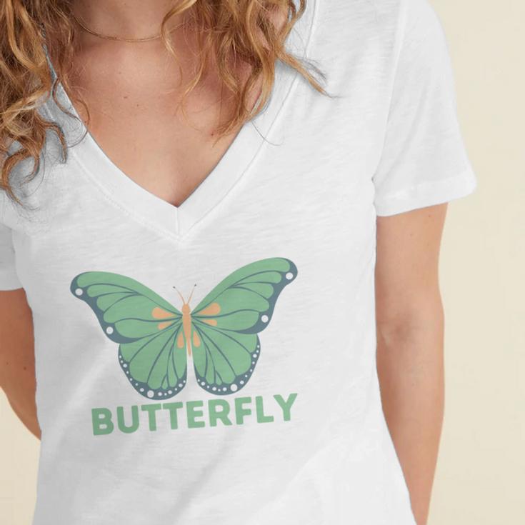 Anti-Social Introvert Butterfly Women's Jersey Short Sleeve Deep V-Neck Tshirt Anti-Social Introvert Butterfly Women's Jersey Short Sleeve Deep V-Neck Tshirt