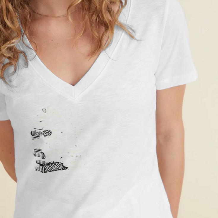 Boho Book Just A Girl Who Loves Books And Coffee Women's Jersey Short Sleeve Deep V-Neck Tshirt