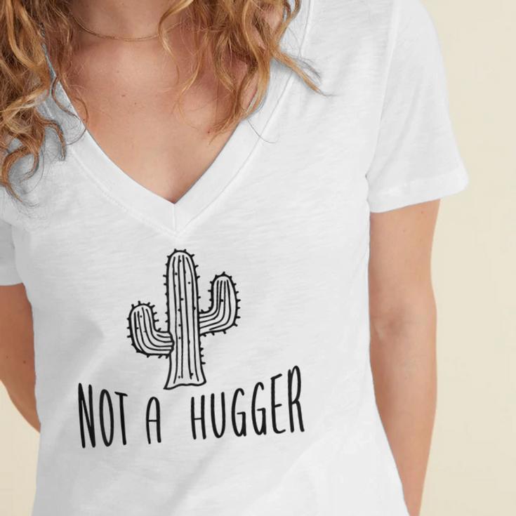 Cactus Not A Hugger Homebody Introvert Raglan Baseball Tee Women's Jersey Short Sleeve Deep V-Neck Tshirt Cactus Not A Hugger Homebody Introvert Raglan Baseball Tee Women's Jersey Short Sleeve Deep V-Neck Tshirt