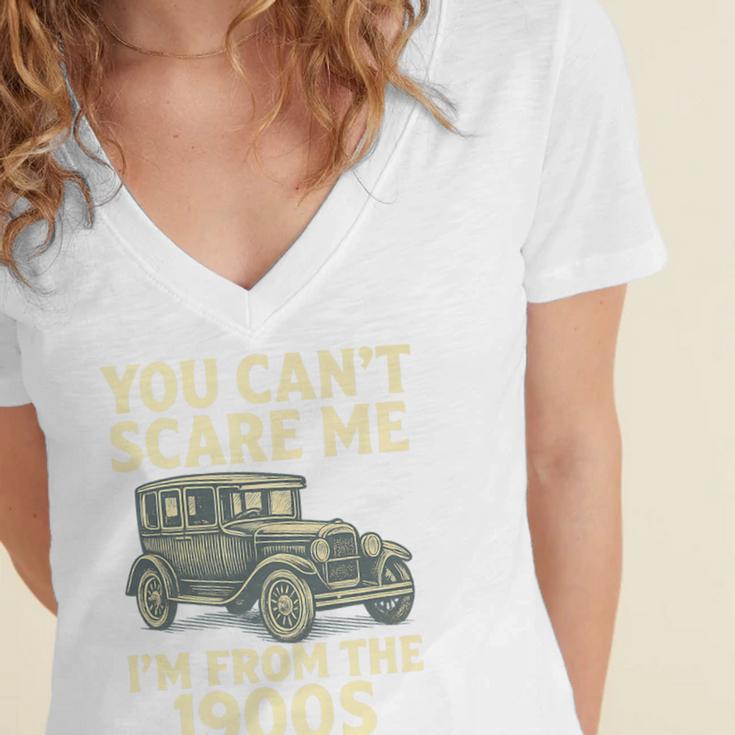 You Can't Scare Me I'm From The 1900s Retro Vintage Car Premium Women's Jersey Short Sleeve Deep V-Neck Tshirt