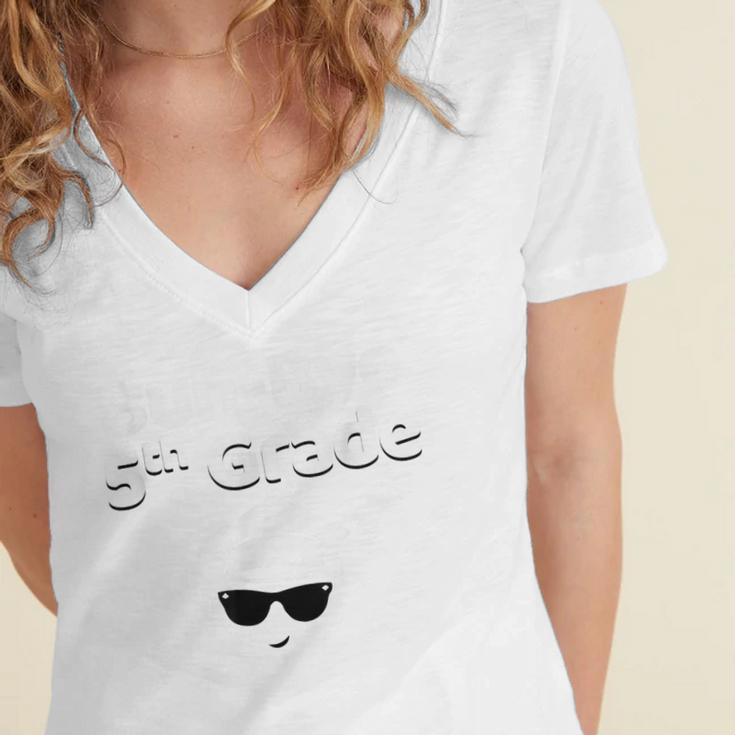 Class Of 2020 Fifth Grade Graduation Women's Jersey Short Sleeve Deep V-Neck Tshirt