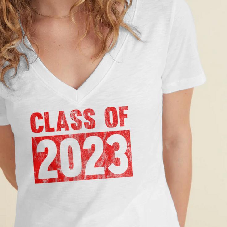 Class Of 2023 Future Graduation Tee Women's Jersey Short Sleeve Deep V-Neck Tshirt