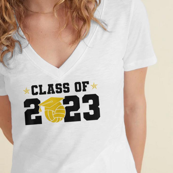 Class Of 2023 Graduation Waterpolo Senior 2023 Women's Jersey Short Sleeve Deep V-Neck Tshirt