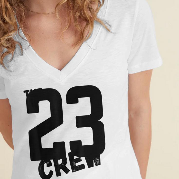 Class Of 2023 Seniors 23 Senior Graduation Idea Women's Jersey Short Sleeve Deep V-Neck Tshirt