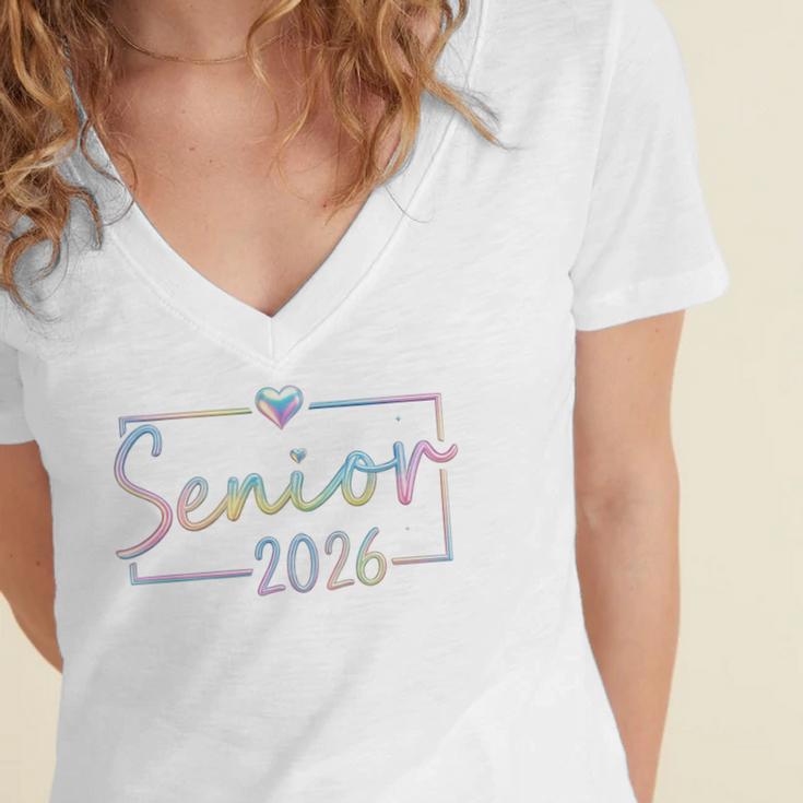 Class Of 2026 Senior-2026 Back To School Graduation-2026 Premium Tri-Blend Women's Jersey Short Sleeve Deep V-Neck Tshirt