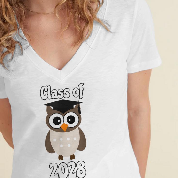 Class Of 2028 TShirt Back To School Graduation Year Boy Girl Women's Jersey Short Sleeve Deep V-Neck Tshirt