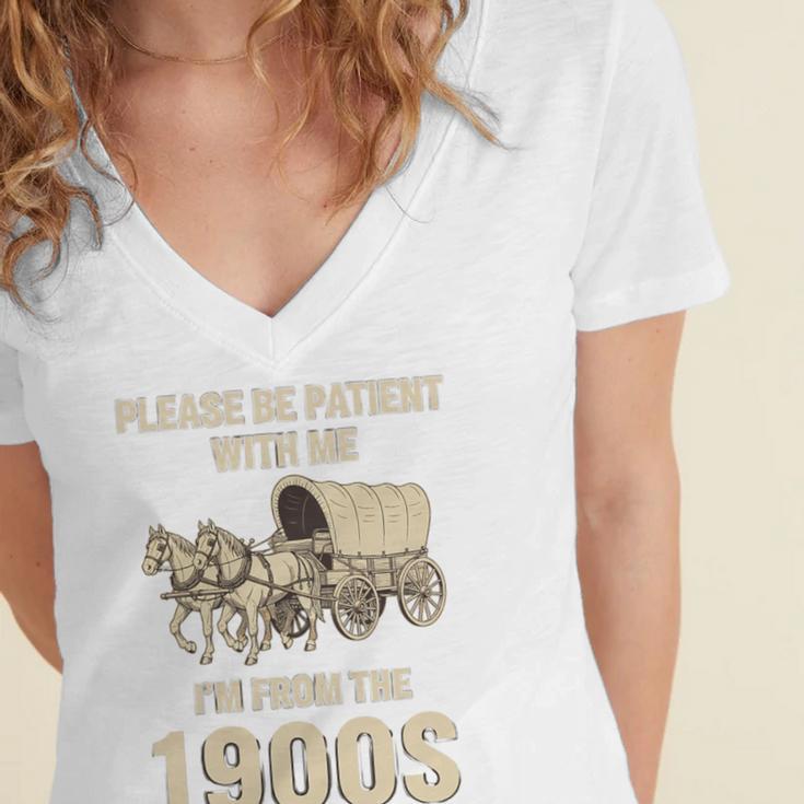 Country Please Be Patient With Me I'm From The 1900s Vintage Premium Tri-Blend Women's Jersey Short Sleeve Deep V-Neck Tshirt Country Please Be Patient With Me I'm From The 1900s Vintage Premium Tri-Blend Women's Jersey Short Sleeve Deep V-Neck Tshirt