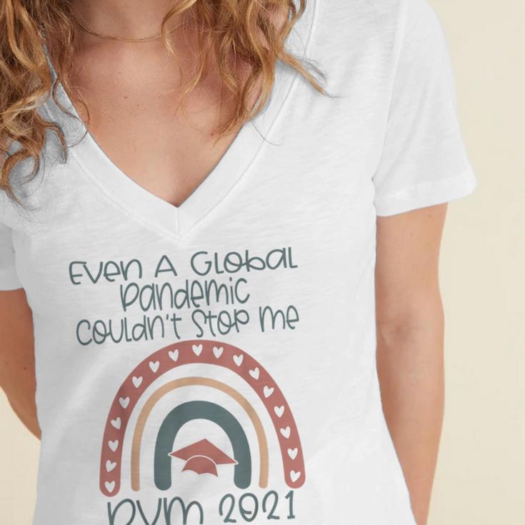 DVM Doctor Veterinary Medicine Veterinarian Graduation 2021 Women's Jersey Short Sleeve Deep V-Neck Tshirt