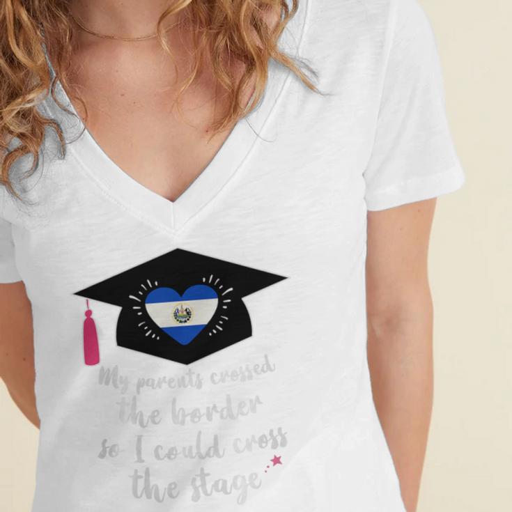 El Salvador Pride Graduation 2019 Tshirt Premium Tri-Blend Women's Jersey Short Sleeve Deep V-Neck Tshirt