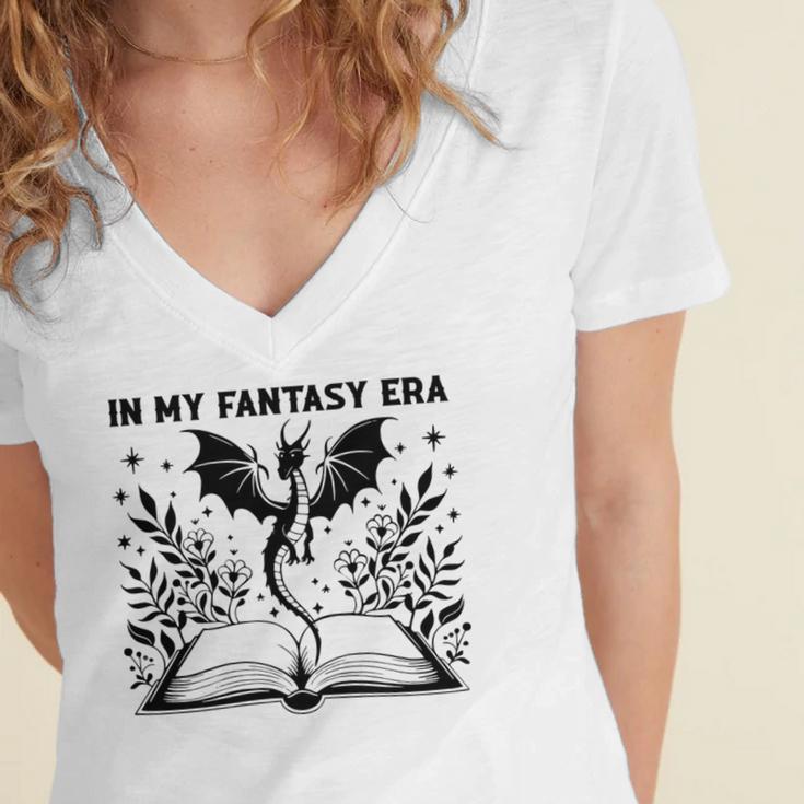 In My Fantasy Era Book Lover Tee Premium Tri-Blend Women's Jersey Short Sleeve Deep V-Neck Tshirt
