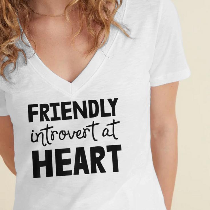 Friendly Introvert At Heart Raglan Baseball Tee Women's Jersey Short Sleeve Deep V-Neck Tshirt Friendly Introvert At Heart Raglan Baseball Tee Women's Jersey Short Sleeve Deep V-Neck Tshirt